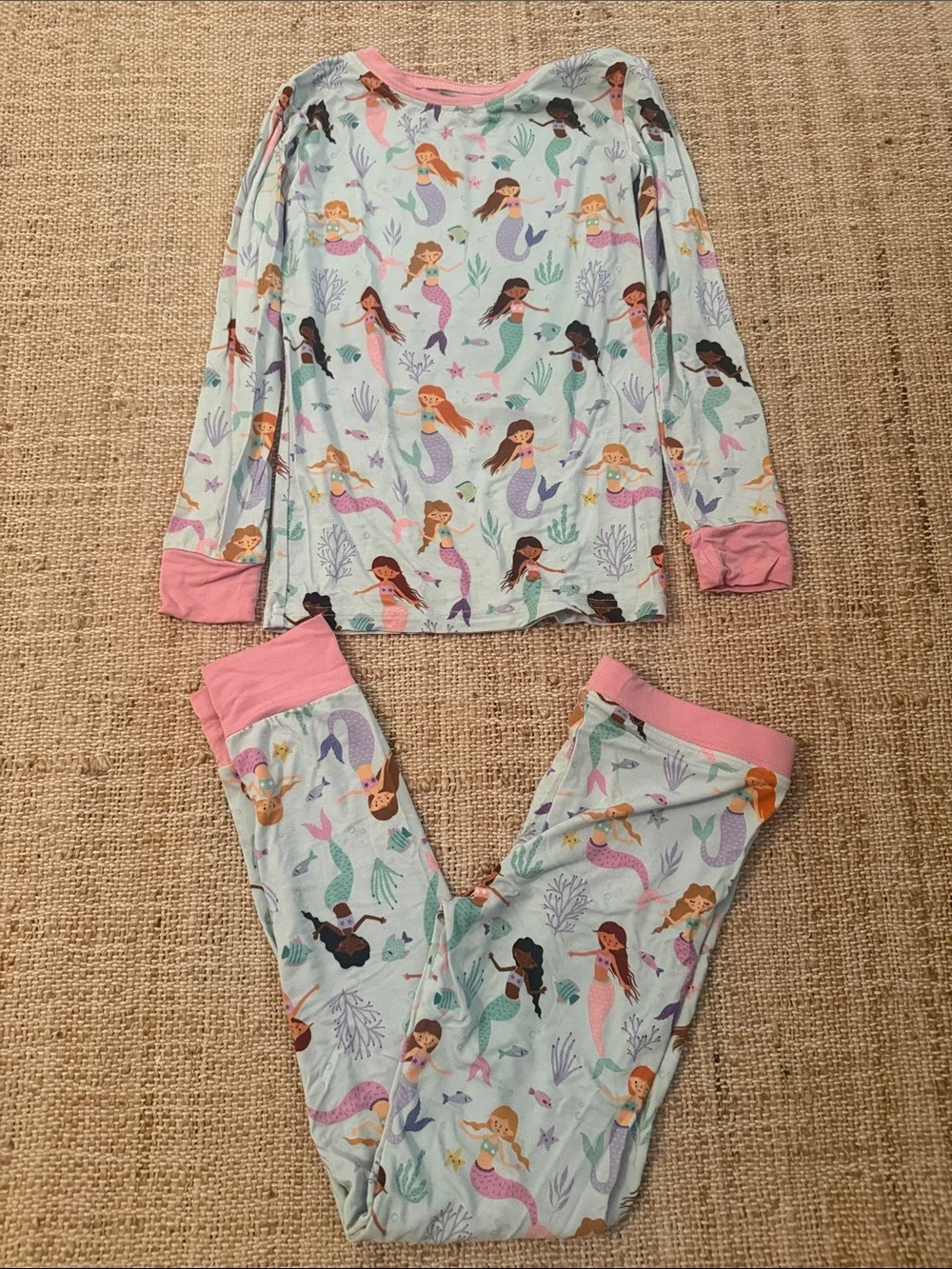 Toast + Jams Toddler Girl Bamboo Mermaid Pajama Set 5-6 years 5T